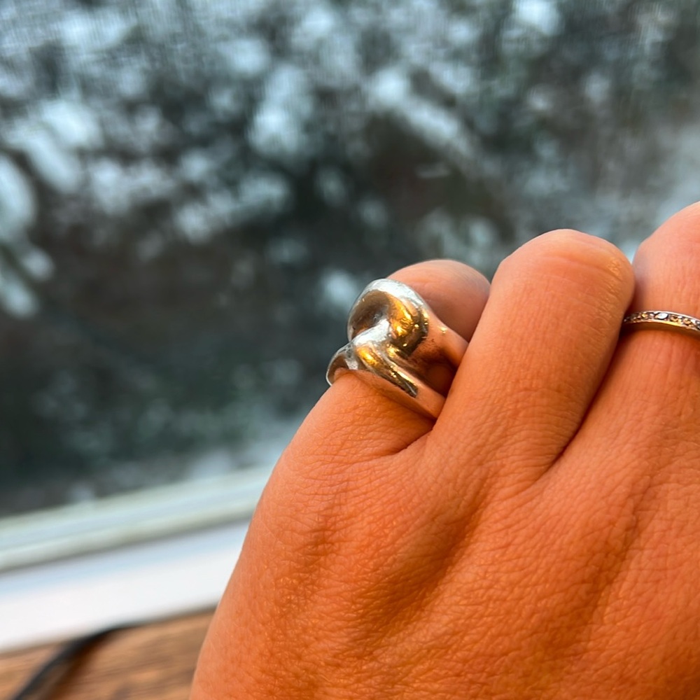 Chunky silver ring - 925 Mexico - size 6.5